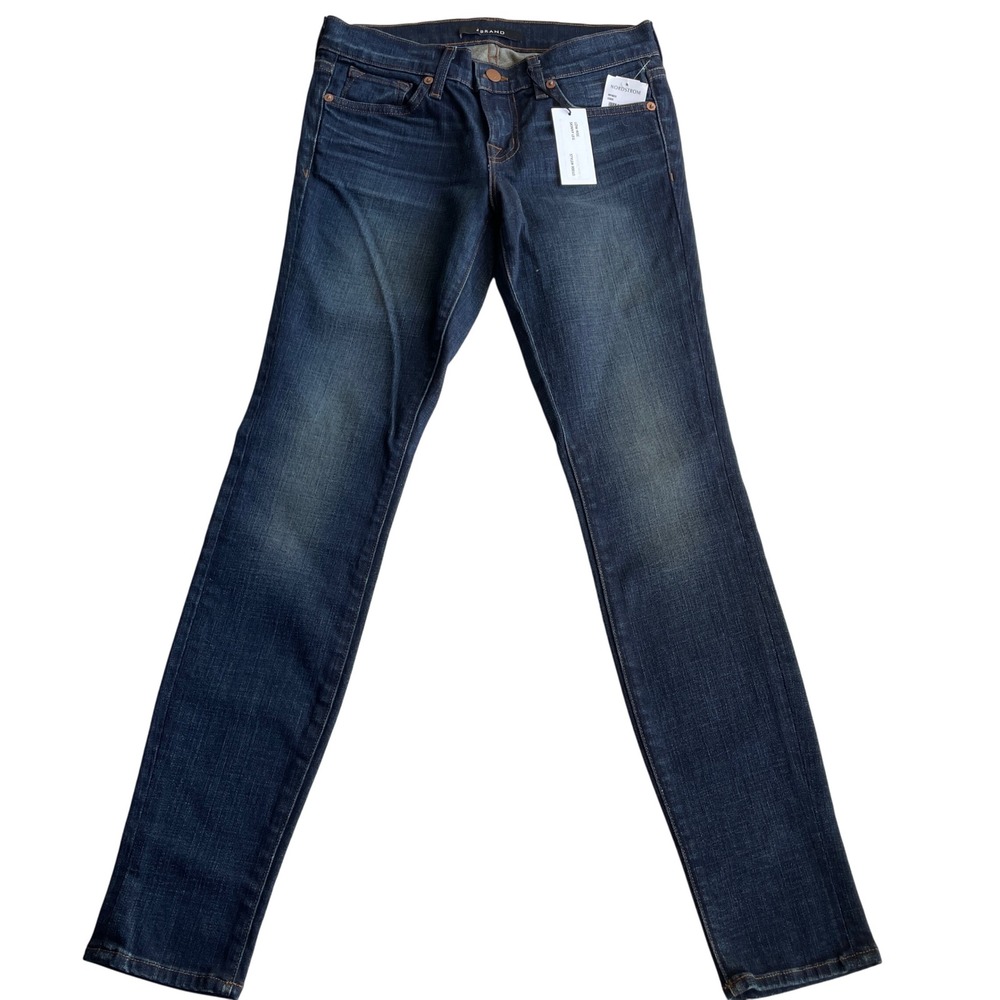 NWT J Brand Low‎ Rise Skinny Leg Dark Wash Denim Jeans Size 25 Timeless Comfort